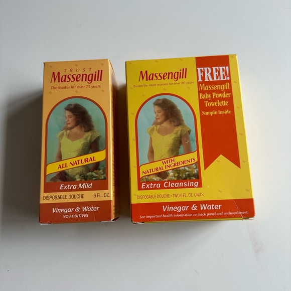 Massengill 70s 80 Disposable Douche 6oz Natural Extra Mild Rare Bundle Two Pack